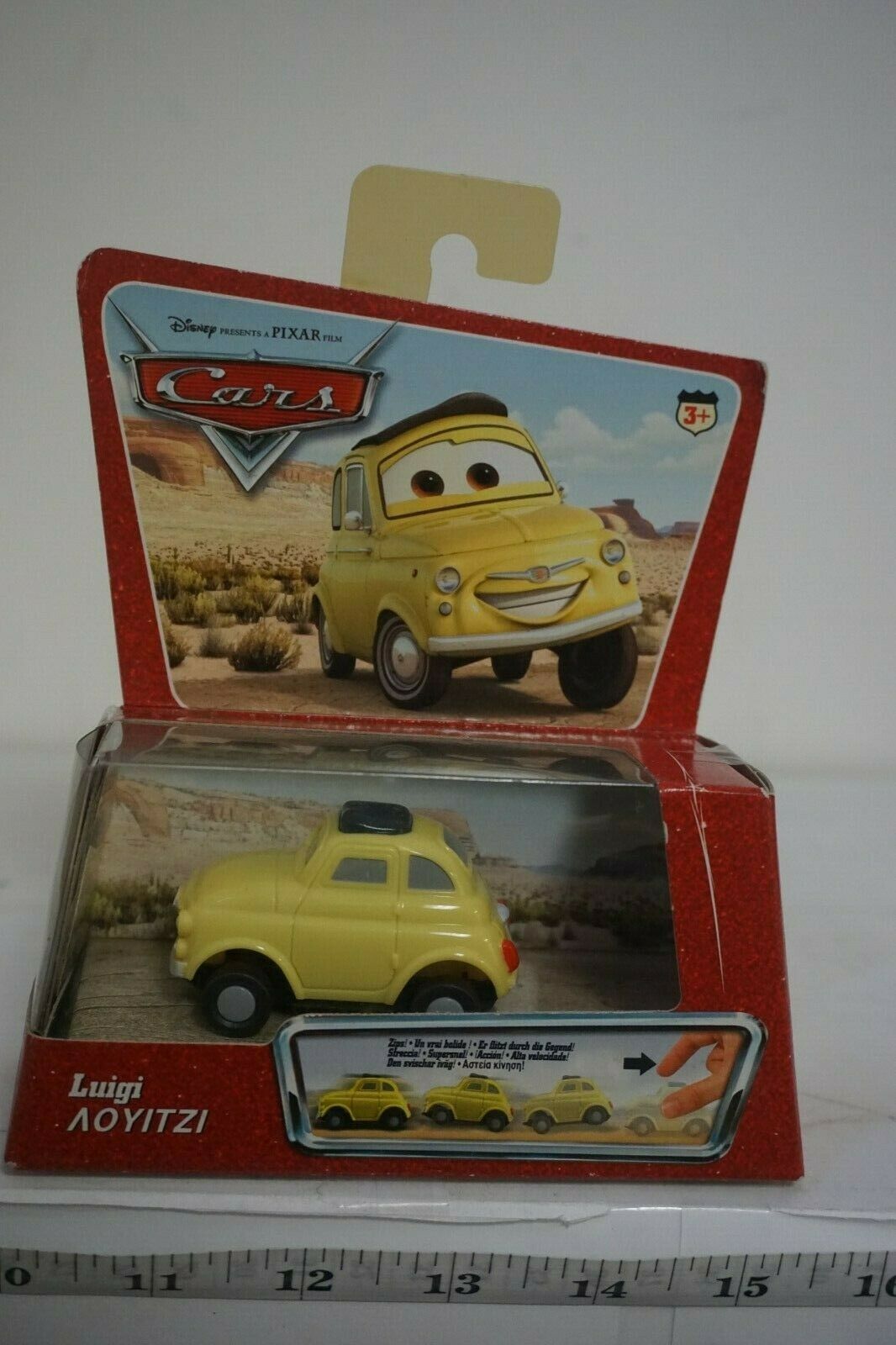 Disney Pixar Cars Luigi Pullbax Motor With Zany Zippin Action Desert Series