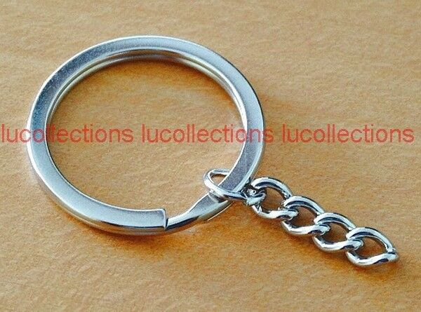 Key Ring With Chain Key Rings 30mm 1 1/8" Key Chains Keychain 25,50,100,200 H119