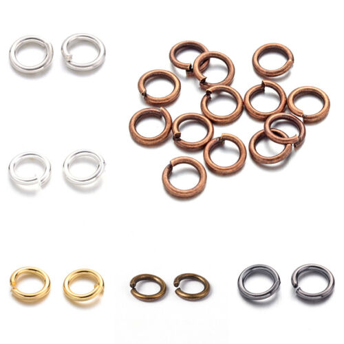 10g Strong Brass Open Jump Rings Unsoldered Loop Findings 6 Colors Pick 4~10mm