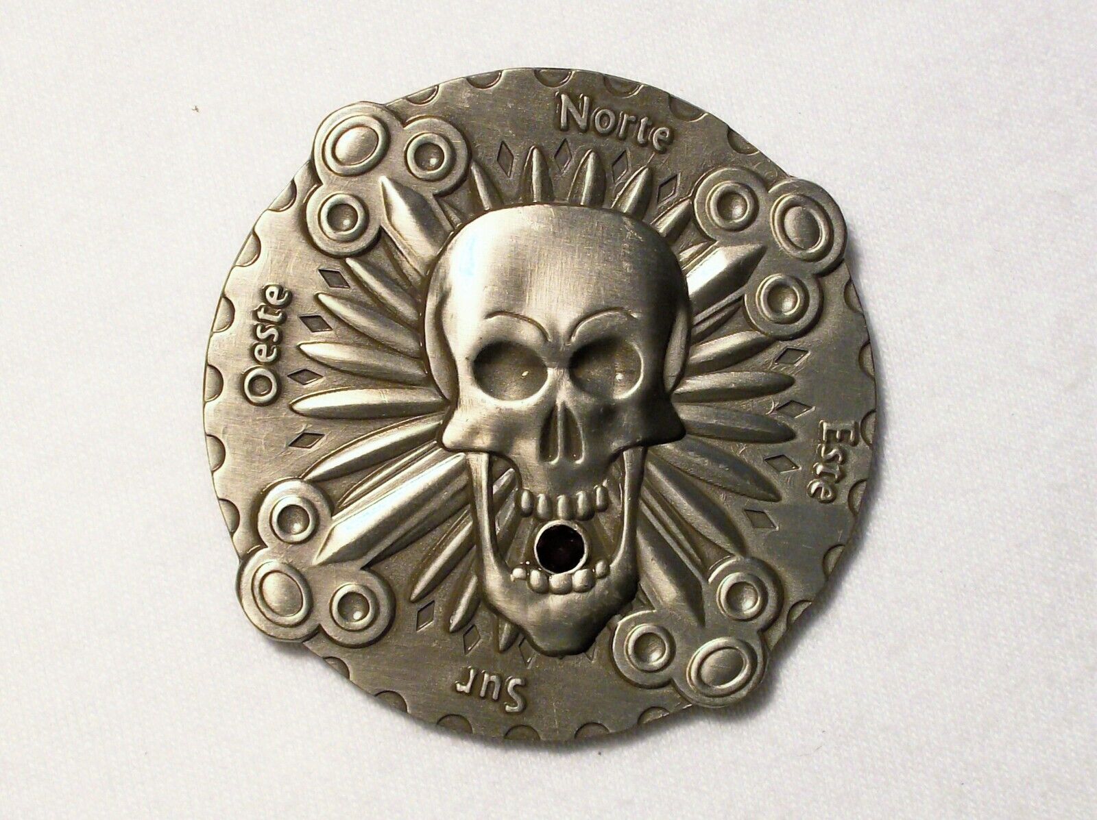 Bones & Jewels - Antique Silver Finish - New Unactivated Geocoin