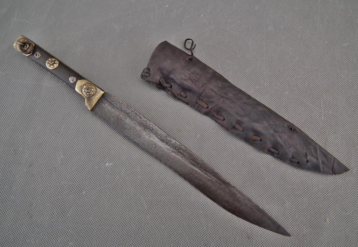 Antique 19th Century Mongolian Dagger Knife To Sword