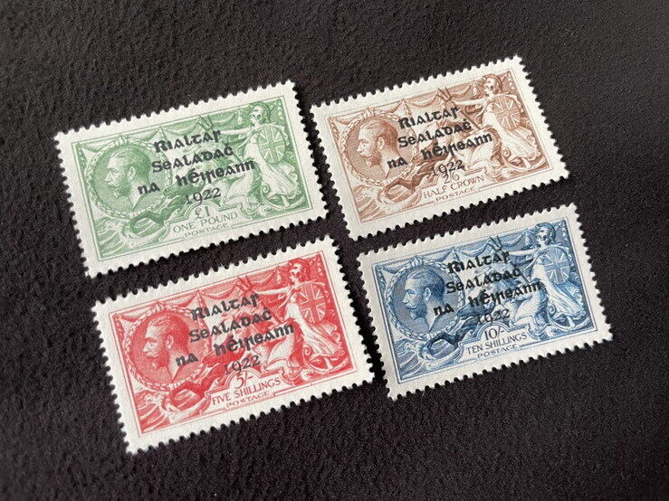 Eo44-1. 1922 Ireland Provisional Government Top Value Set Reproduction Stamp Sv