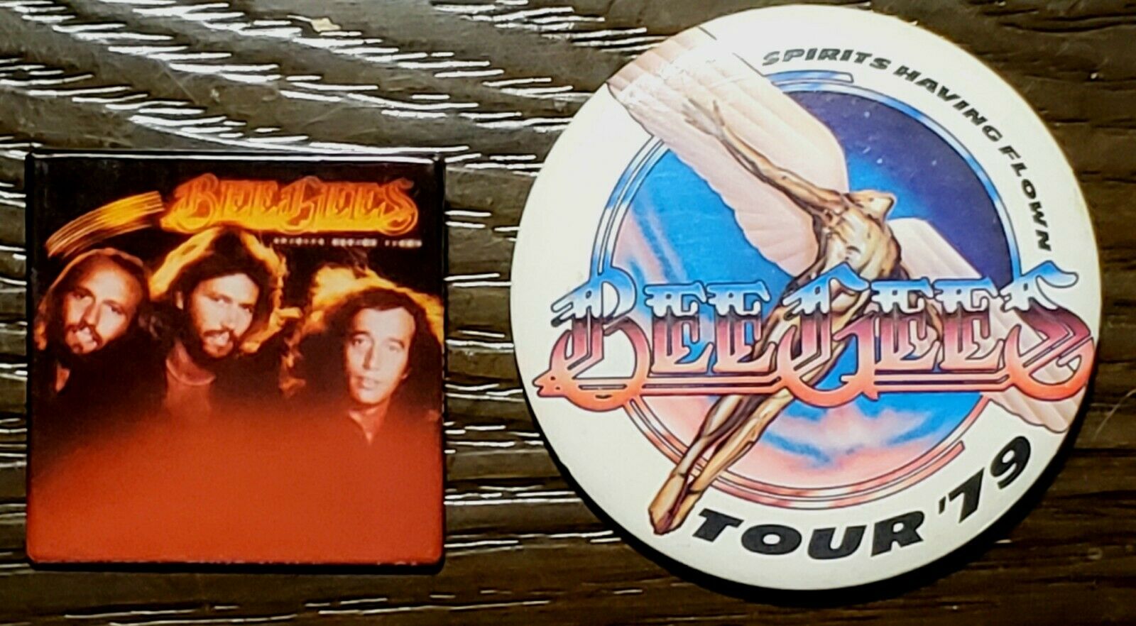1979 Bee Gees Spirits Having Flown Tour / Set Of 2 Pins!