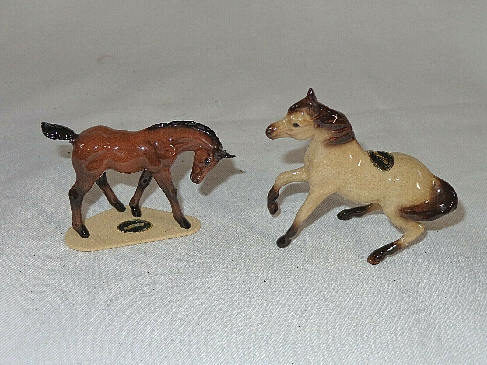 2 Small Hagen Renaker Horse Figurines 1990s Repaired