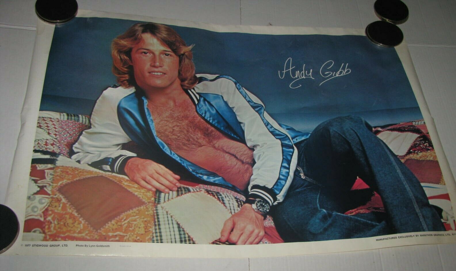 Original Bee Gees Andy Gibb Poster 1970's C