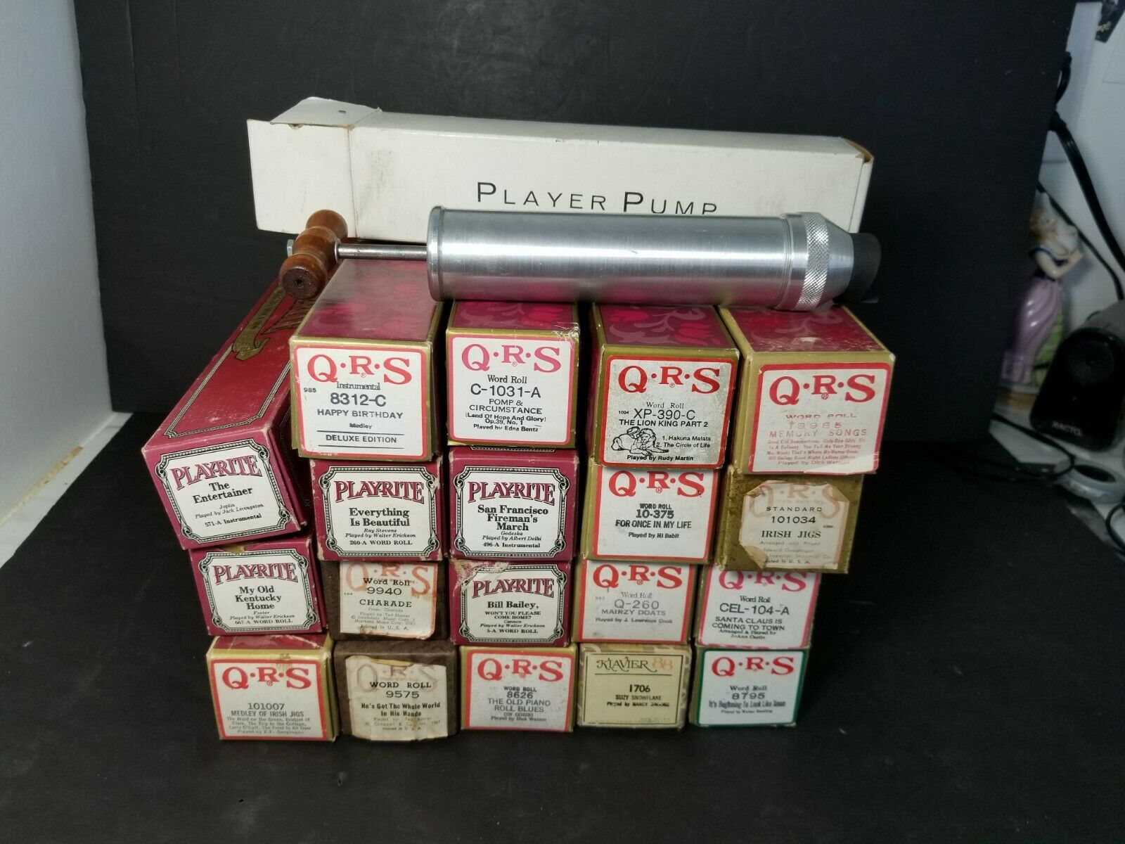 Player Piano Rolls With Player Pump