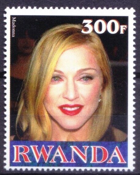 Rwanda 2000 Mnh, Millennium, Madonna, Dancer Actress, Film Music, Illegal Stamps