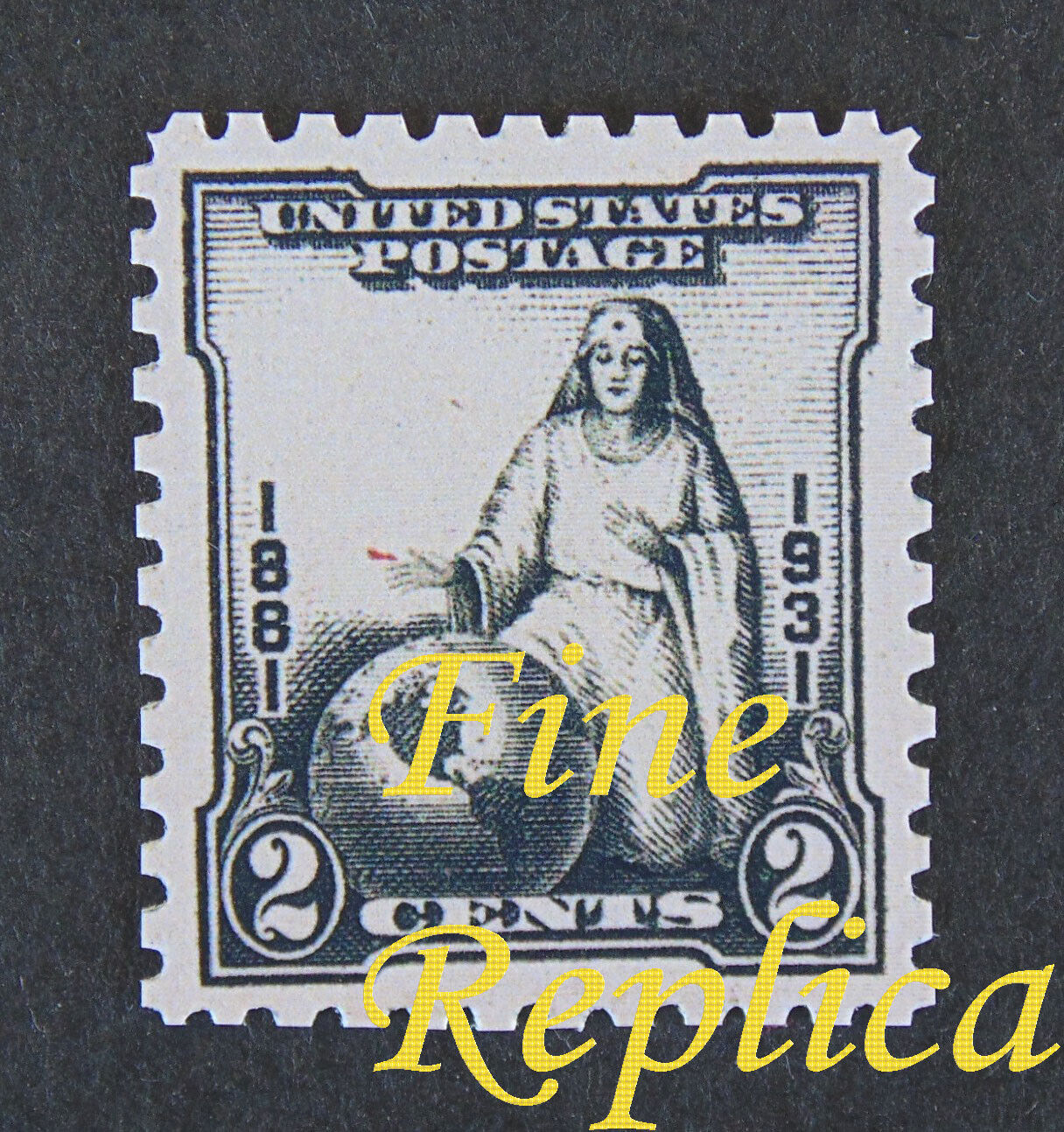 Usa, 1931 2c, Var "red Cross" Omitted, Sc 702a, Unused,  Replica