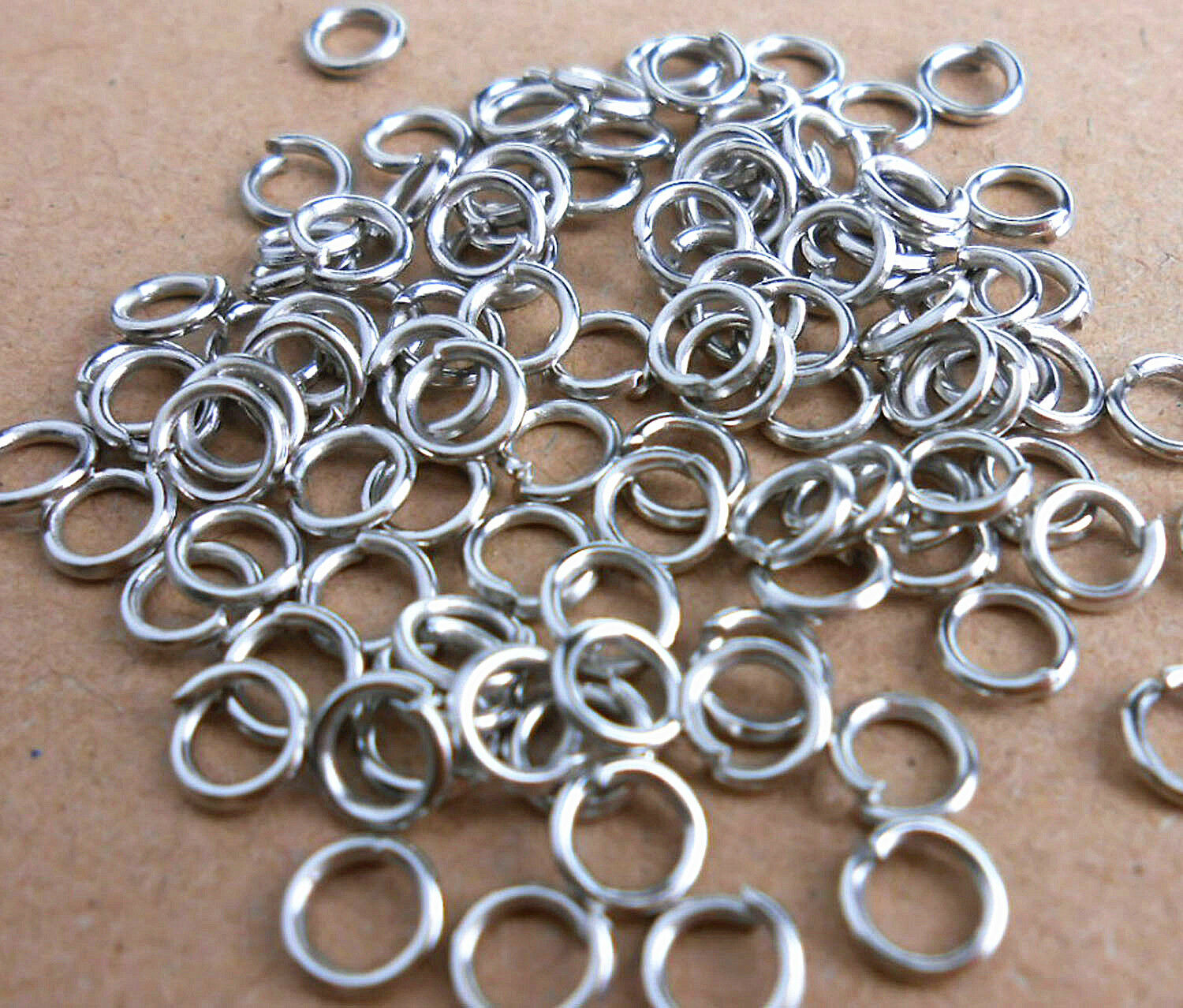 500pcs 3mm-9mm Diy Making Jewelry Findings Stainless Steel Opening Jump Rings