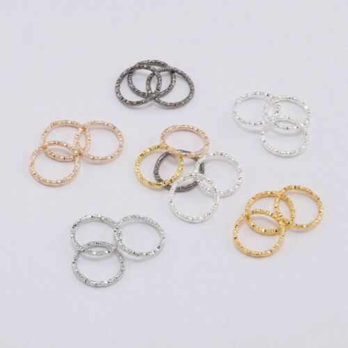 50/100pcs 8-20mm Jump Rings Twisted Open Split Ring Connector For Jewelry Making