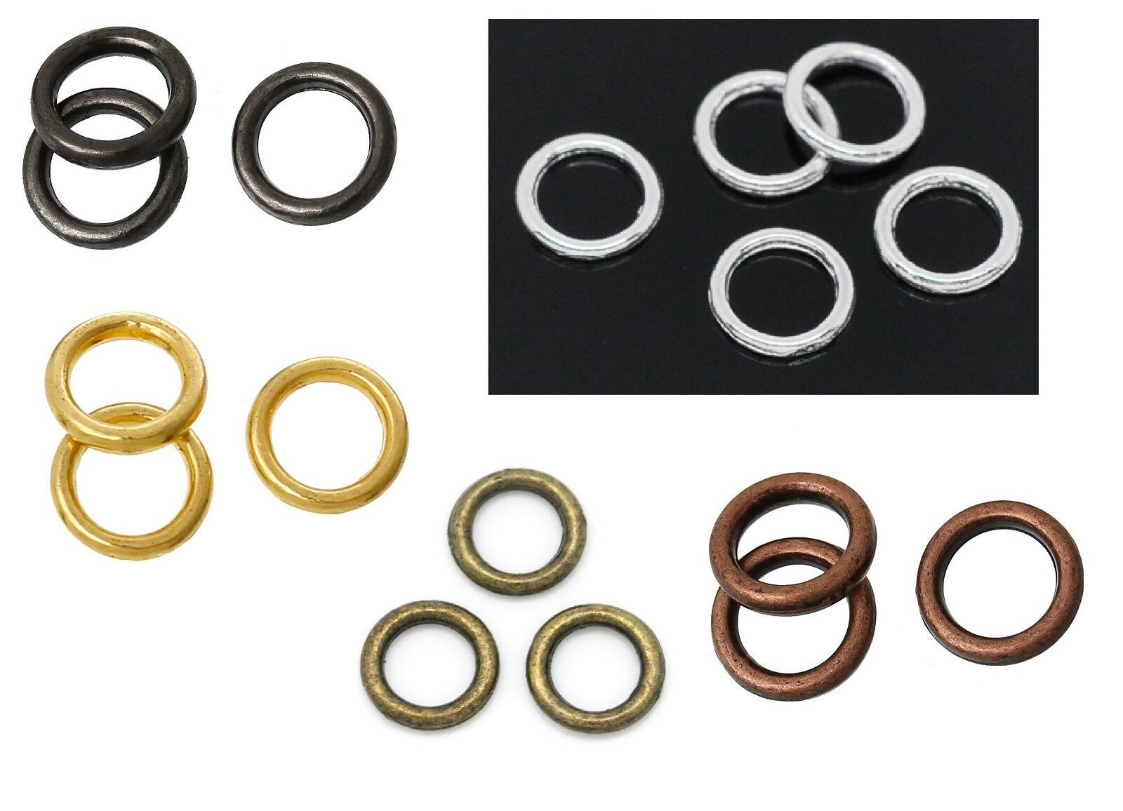 6mm Soldered Closed Jump Rings - 6 Colors Available! High Quality! 100 Pieces