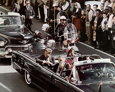 John F. Kennedy & Jackie In Dallas Motorcade Assassination - 8x10 Photo (zz-127)
