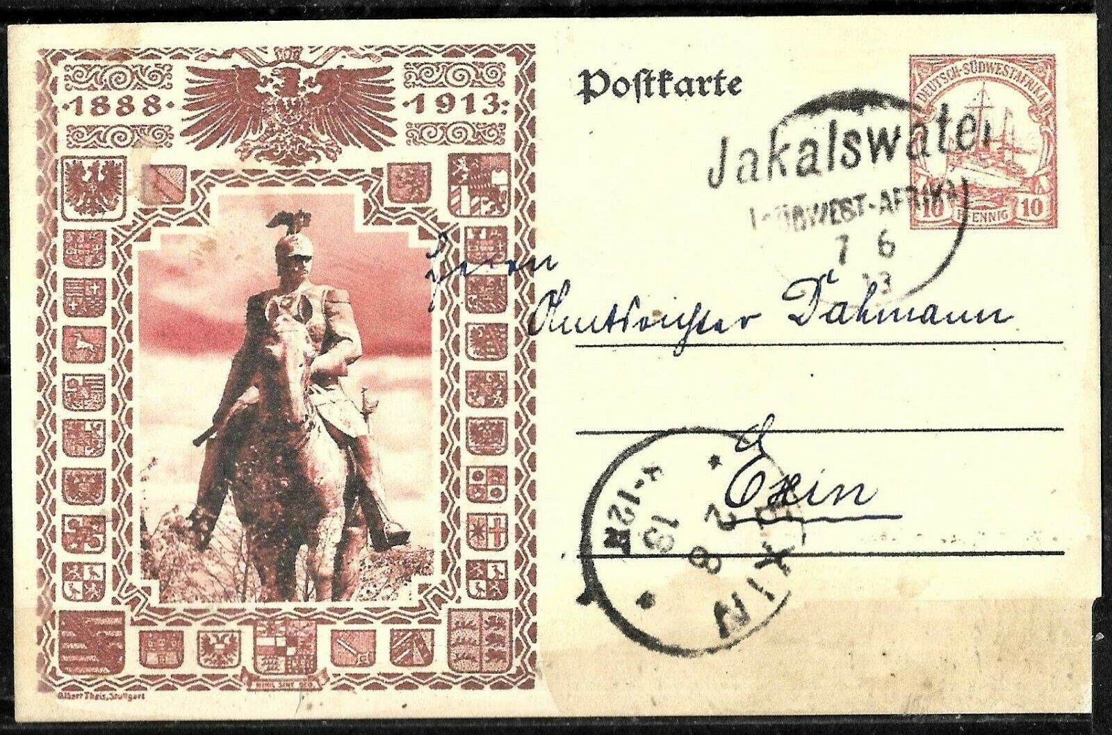 D-926 - Germany - Sudwestafrica - 1913 - Card - Forgery Faux Falsch Falso