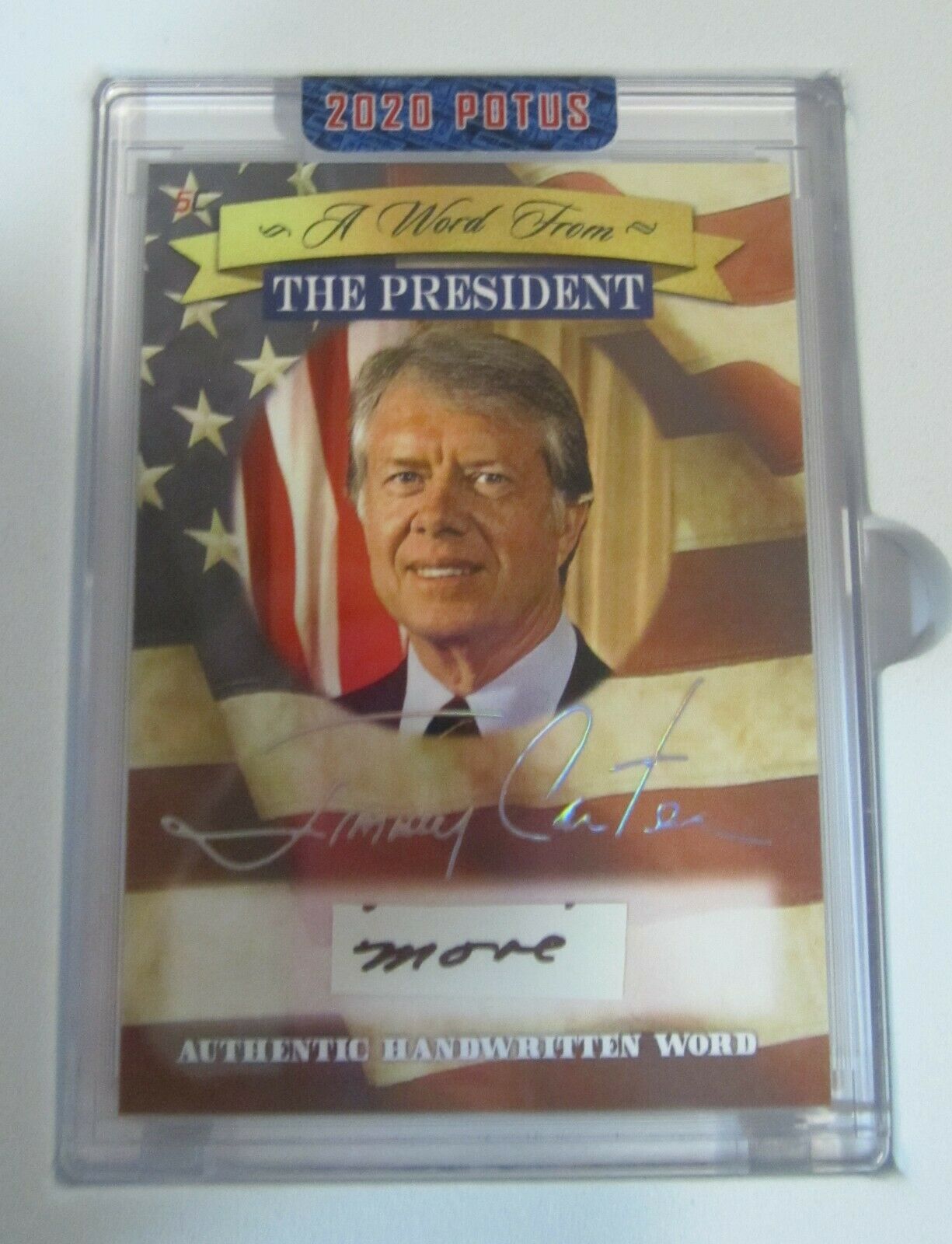 2020 Potus Jimmy Carter A Word From The President Handwritten Word Nice!!