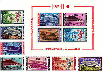Umm Al Quwain 1964 Summer Olympic, Tokio 1964, Mnh, Perf.