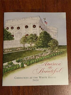 2020 White House Christmas Holidays Tour Book Program Donald Melania Trump Potus